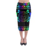 Rainbow Medusa  Midi Pencil Skirt