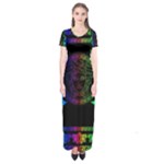 Rainbow Medusa  Short Sleeve Maxi Dress