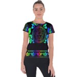 Rainbow Medusa  Short Sleeve Sports Top 