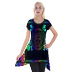 Rainbow Medusa  Short Sleeve Side Drop Tunic