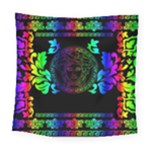 Rainbow Medusa  Square Tapestry (Large)