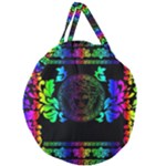 Rainbow Medusa  Giant Round Zipper Tote