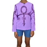 Prince Symbol Kids  Long Sleeve Swimwear