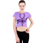 Prince Symbol Crew Neck Crop Top