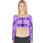 Prince Symbol Long Sleeve Crop Top