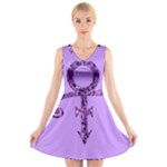 Prince Symbol V-Neck Sleeveless Dress