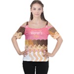 international Womens Day Cutout Shoulder Tee