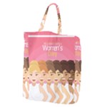 international Womens Day Giant Grocery Zipper Tote