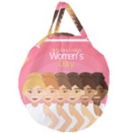 international Womens Day Giant Round Zipper Tote