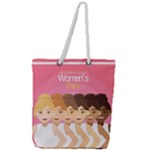 international Womens Day Full Print Rope Handle Tote (Large)