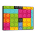 pink Building Blocks Canvas 16  x 12  (Stretched)