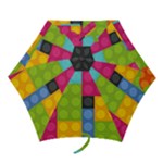 pink Building Blocks Mini Folding Umbrella