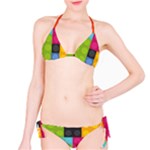 pink Building Blocks Bikini Set