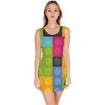 pink Building Blocks Bodycon Dress