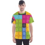 pink Building Blocks Men s Sports Mesh Tee