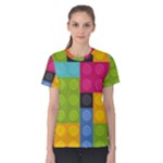 pink Building Blocks Women s Cotton Tee