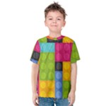 pink Building Blocks Kids  Cotton Tee