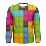 pink Building Blocks Men s Long Sleeve Tee