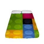 pink Building Blocks Fitted Sheet (Full/ Double Size)