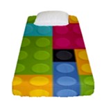 pink Building Blocks Fitted Sheet (Single Size)