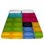 pink Building Blocks Fitted Sheet (King Size)