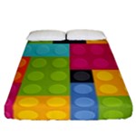 pink Building Blocks Fitted Sheet (California King Size)