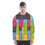 pink Building Blocks Hooded Wind Breaker (Men)