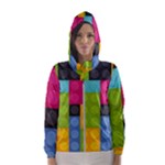 pink Building Blocks Hooded Wind Breaker (Women)