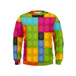 pink Building Blocks Kids  Sweatshirt