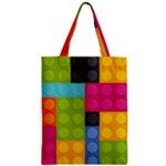 pink Building Blocks Zipper Classic Tote Bag