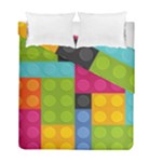 pink Building Blocks Duvet Cover Double Side (Full/ Double Size)