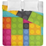 pink Building Blocks Duvet Cover Double Side (King Size)