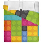 pink Building Blocks Duvet Cover Double Side (California King Size)