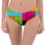 pink Building Blocks Reversible Classic Bikini Bottoms