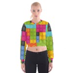 pink Building Blocks Cropped Sweatshirt