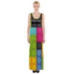 pink Building Blocks Maxi Thigh Split Dress