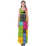 pink Building Blocks Empire Waist Maxi Dress