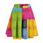 pink Building Blocks High Waist Skirt