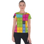 pink Building Blocks Short Sleeve Sports Top 