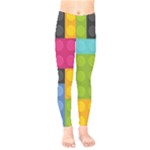 pink Building Blocks Kids  Legging