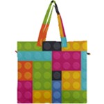 pink Building Blocks Canvas Travel Bag