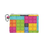 pink Building Blocks Canvas Cosmetic Bag (Small)