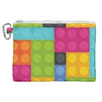 pink Building Blocks Canvas Cosmetic Bag (XL)