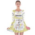 Easter Unicorn Long Sleeve Skater Dress