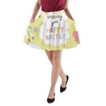 Easter Unicorn A-Line Pocket Skirt