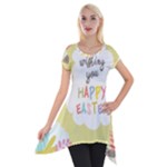 Easter Unicorn Short Sleeve Side Drop Tunic