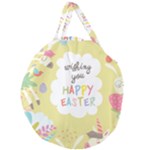 Easter Unicorn Giant Round Zipper Tote