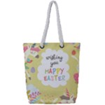 Easter Unicorn Full Print Rope Handle Tote (Small)