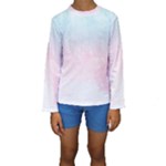 Watercolor Gradient Ombre Kids  Long Sleeve Swimwear