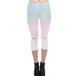 Watercolor Gradient Ombre Capri Leggings 